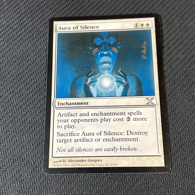 Aura of Silence Magic The Gathering Mtg M10 Card