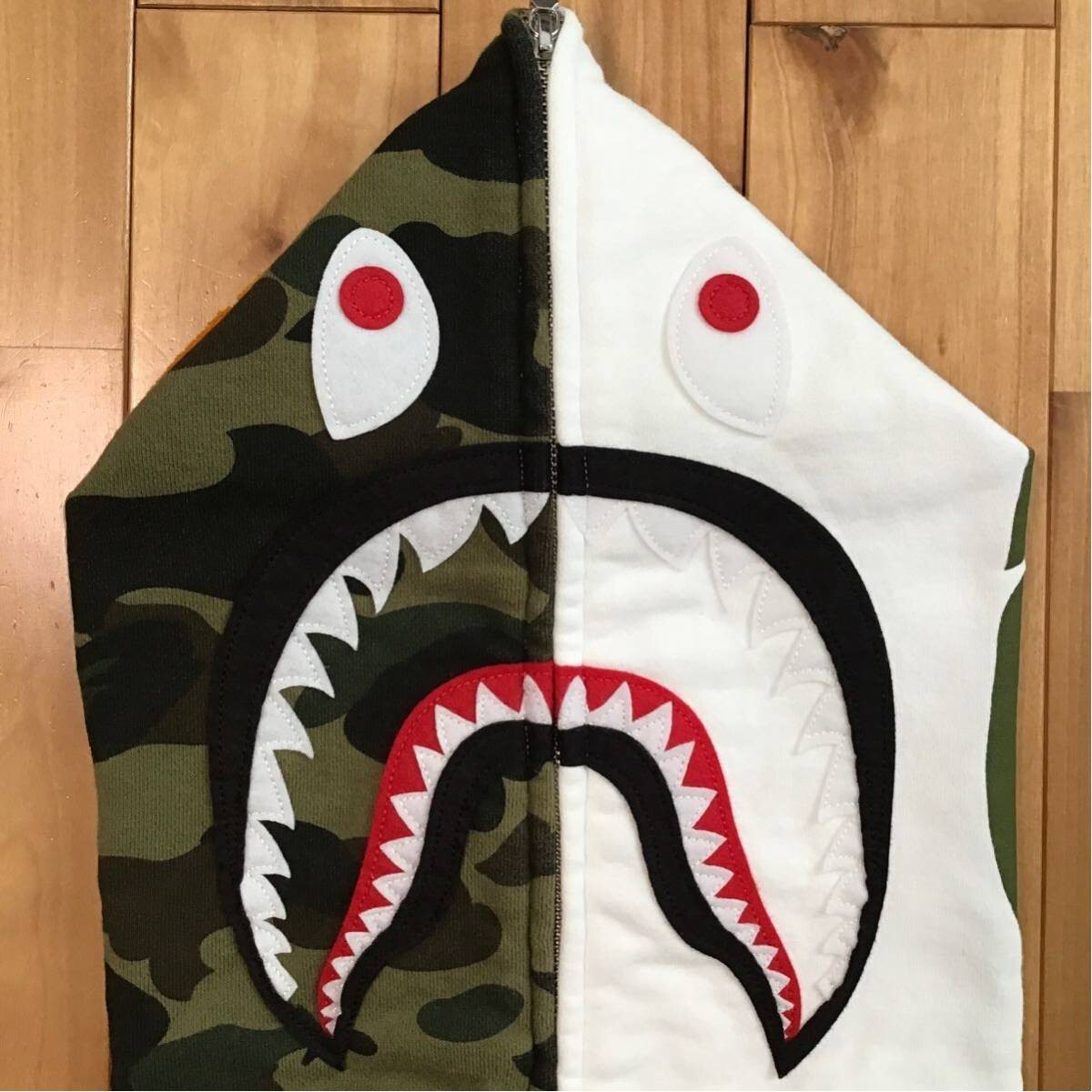 BAPE × Big sean shark full zip hoodie White A Bathing Ape Size M