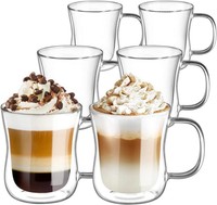 6Er Set Doppelwandige Latte Macchiato GläSer 350Ml Borosilikat