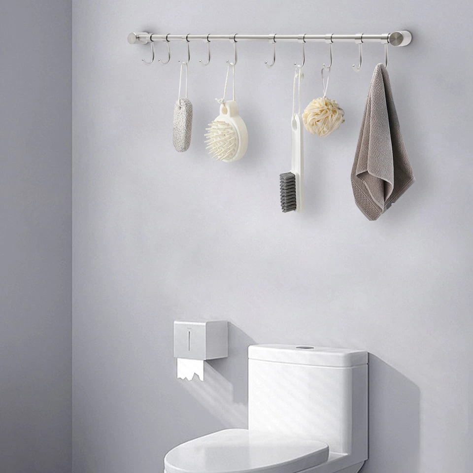 Estante para utensilios de cocina de 20 pulgadas con 10 ganchos deslizantes Foto 3 de 4