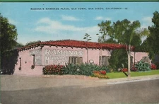 Vintage California CA Postcard Ramon's Wedding Place Old Town San Diego 