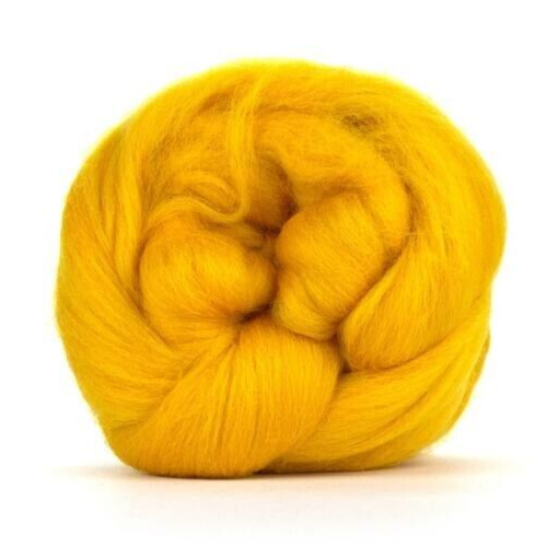Marigold Merino Wool fibre roving / tops - 50g - needle felting / hand spinning