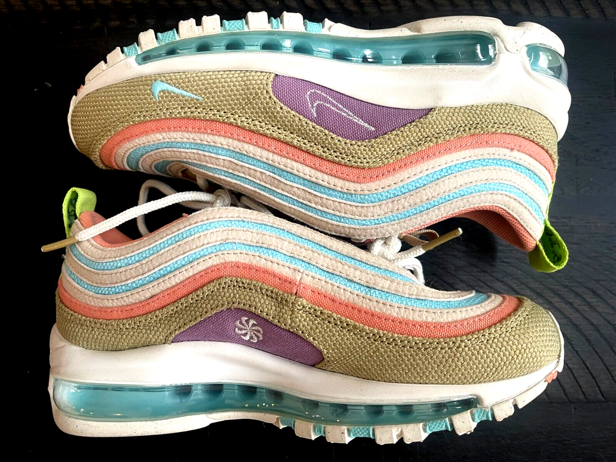 NEW SAMPLE Nike Air Max 97 SE SUN CLUB Copa/Wheat/Grass GS Youth