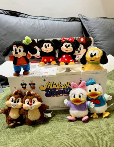 POPMART Mickey Family Cute Together Keychain Series Blind Box(Confirmed)Figure@