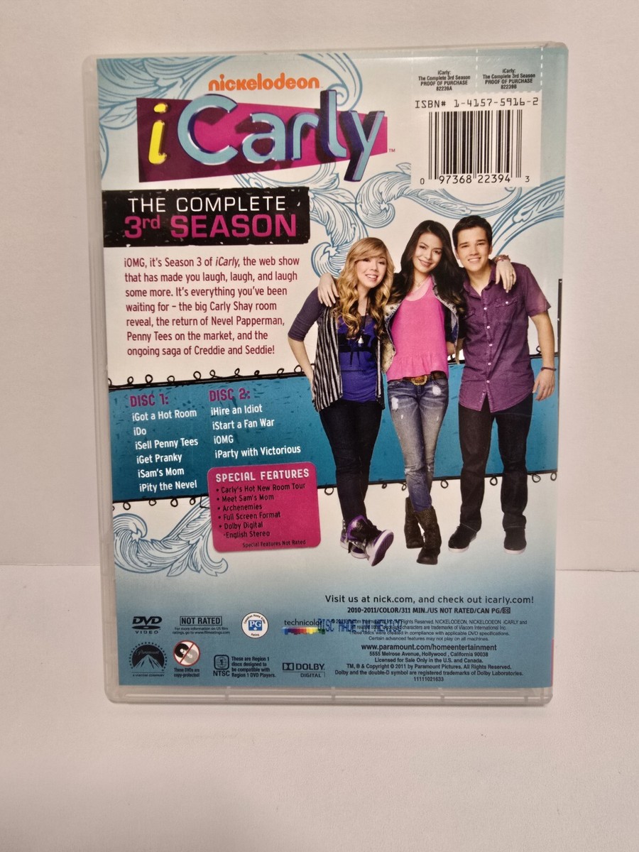 iCarly: The Complete 3rd Season (2-Disc DVD Set, 2010