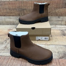 Ugg Kids Big Girls Ashton Chelsea Brown Leather Slip On Boots Size 6 US 38 EU