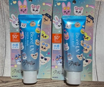 Stray kids Skzoo Biore UV AQUA Rich Watery Essence 2.46floz(70g) Set of 2