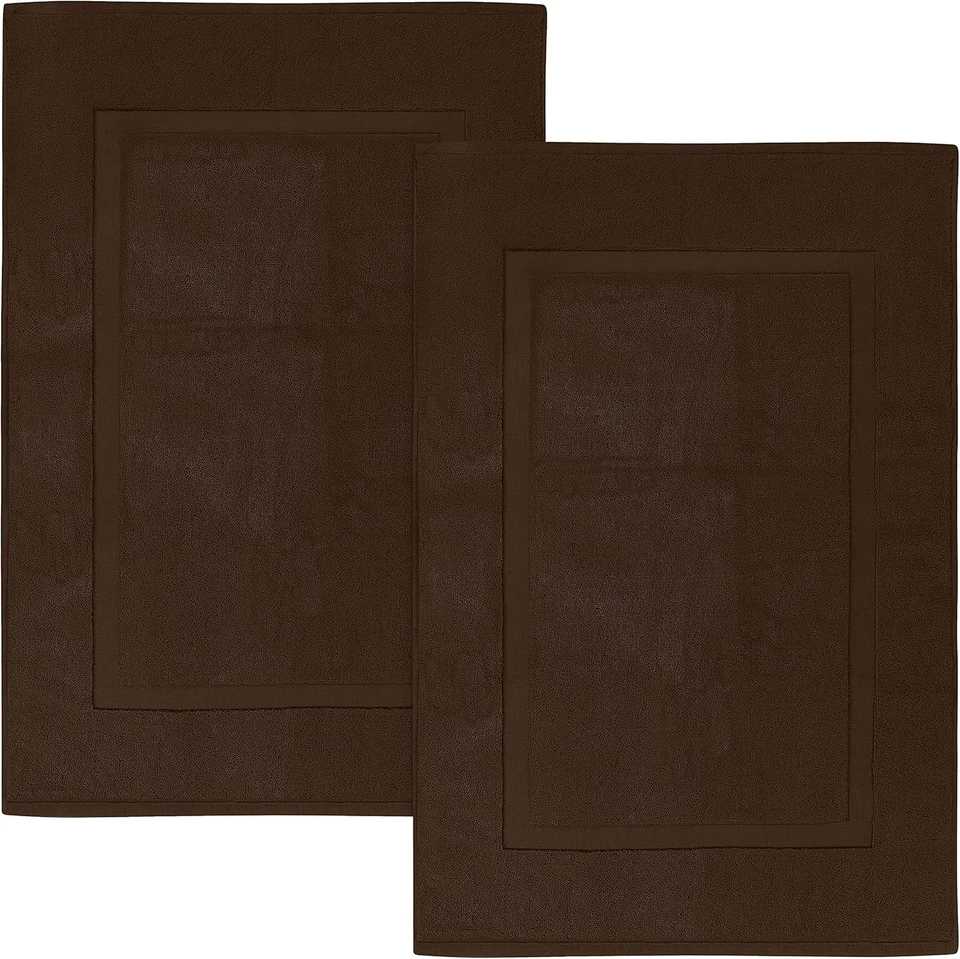 Хлопковые коврики для ванны упаковка 2 шт. 21x34 белые — 100% хлопок кольцевого прядения, впитывающие, мягкие - Изображение 4 из 4