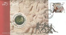 Greece 2010 2.500 Years Battle of Marathon FDC with 2 euro coin