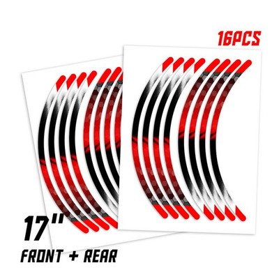 B01B For 1997-2000 Suzuki Bandit 1200 GSF1200 Red PVC Wheel Rim Sticker Kit 99 9
