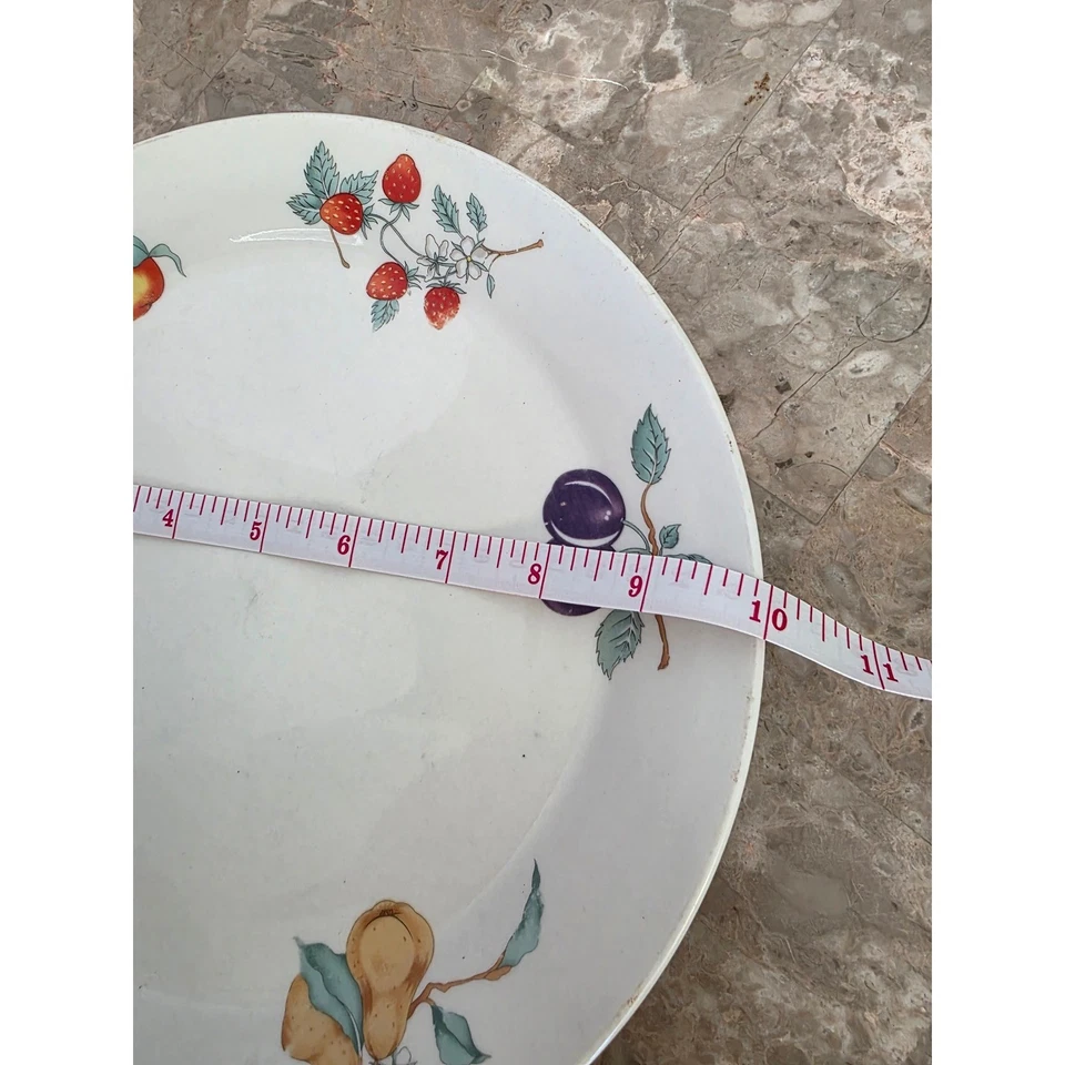 Dulcte Tabletops Unlimited Dinner Plates Fruit Design Set of 2 Kitchen Decor - Image 4 of 4