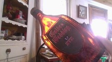 1940's "GOLDEN WEDDING RYE"~AMBER~8 1/2"~W/LABELS & CAP~PINT~