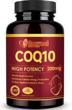 Coq10 200Mg Softgels with PQQ  Omega 3, Maximum Absorption Coenzyme Q10, Powerf