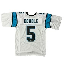 RICO DOWDLE Signed Panthers Custom Jersey XL BECKETT WITNESSED 4W298148 Stitched