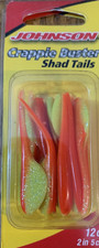 Johnson 2" Crappie Buster Shad Tails RYS-1pk 12pcs-Brand New-SHIPS N 24 HOURS