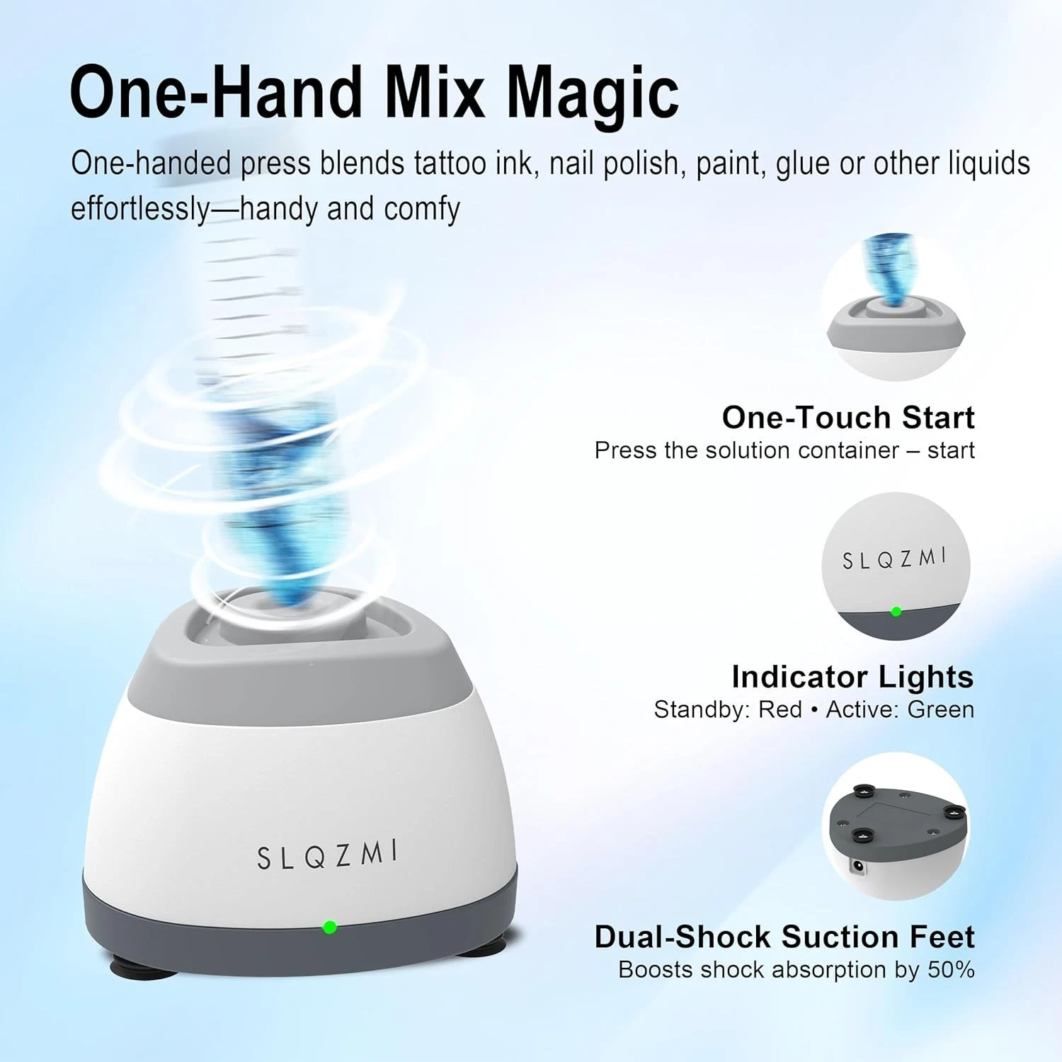 3500rpm Mini Vortex Paint Mixer, Polish, Glue, Tattoo Ink. 3s Vortex Mixer Motor image 5