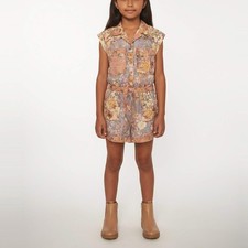 Zimmermann Multicolour Cotton Tallow Pocket Playsuit 12 Yrs