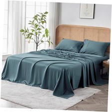AiryWeight Tencel Sheet Set, 100 Lyocell Queen - 3 Piece NO Top Sheet Teal