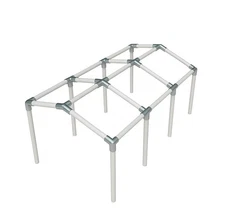 Carport Canopy EMT Pipe Fittings Kit 1-3/8" Low Peak Connectors, 8 Legs