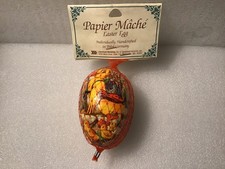Vintage Paper Mache Easter Egg Candy Container made in West Germany - unopened