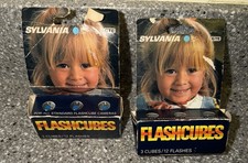Vintage Sylvania Blue Dot Flashcubes 2 boxes w/3 cubes each