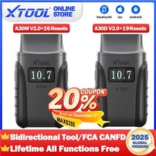 2025 XTOOL A30D/A30M V2.0 Bidirectional Scan Tool Full System Diagnostic Scanner