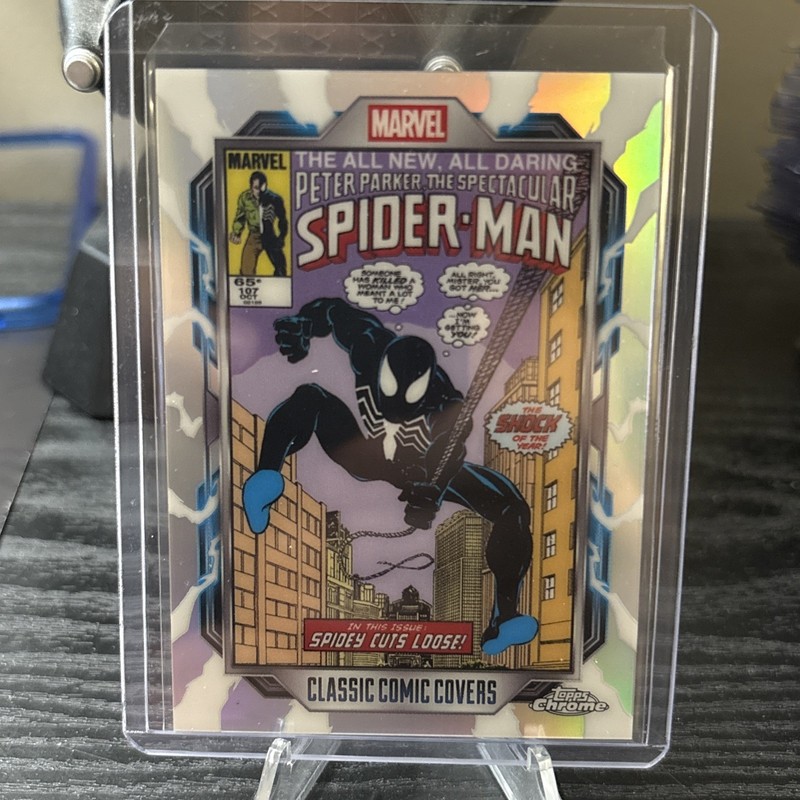 2026 Topps Chrome Marvel #CC-10 Spiderman CLASSIC COMIC COVERS SP 1:480 packs
