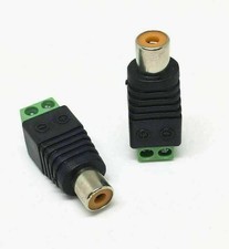 CCTV Camera Speaker RCA Wire to AV Phono Female RCA Adapter Connector For LED