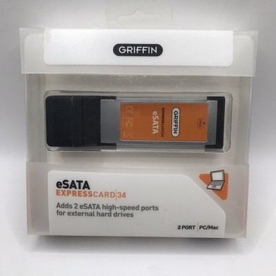Griffin eSATA ExpressCard 34 2-Port Laptop Expansion Card TP635LL/A PC Mac