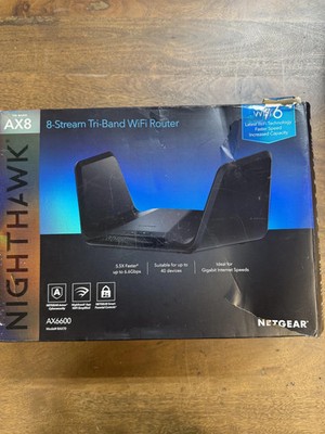 NETGEAR Nighthawk AX8 AX6600 WiFi 6 Tri-Band Router RAX70 8-Stream