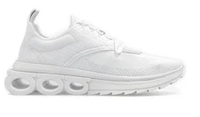 NIB FERRAGAMO NIMA KNIT SNEAKERS WHITE SIZE 9.5 (10.5 US)