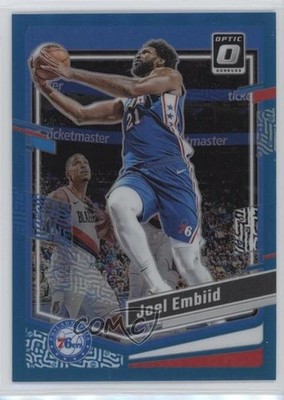 2023-24 Panini Donruss Optic Aqua Prizm 249/249 Joel Embiid #124 06y2