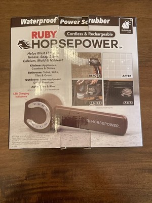 Ruby Horsepower Handheld Cordless Rechargeable Spinning Power Scrubber 