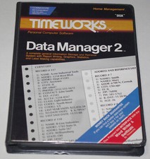 DATA MANAGER 2 by TIMEWORKS info manager C64 Disc software. 1983 excellent