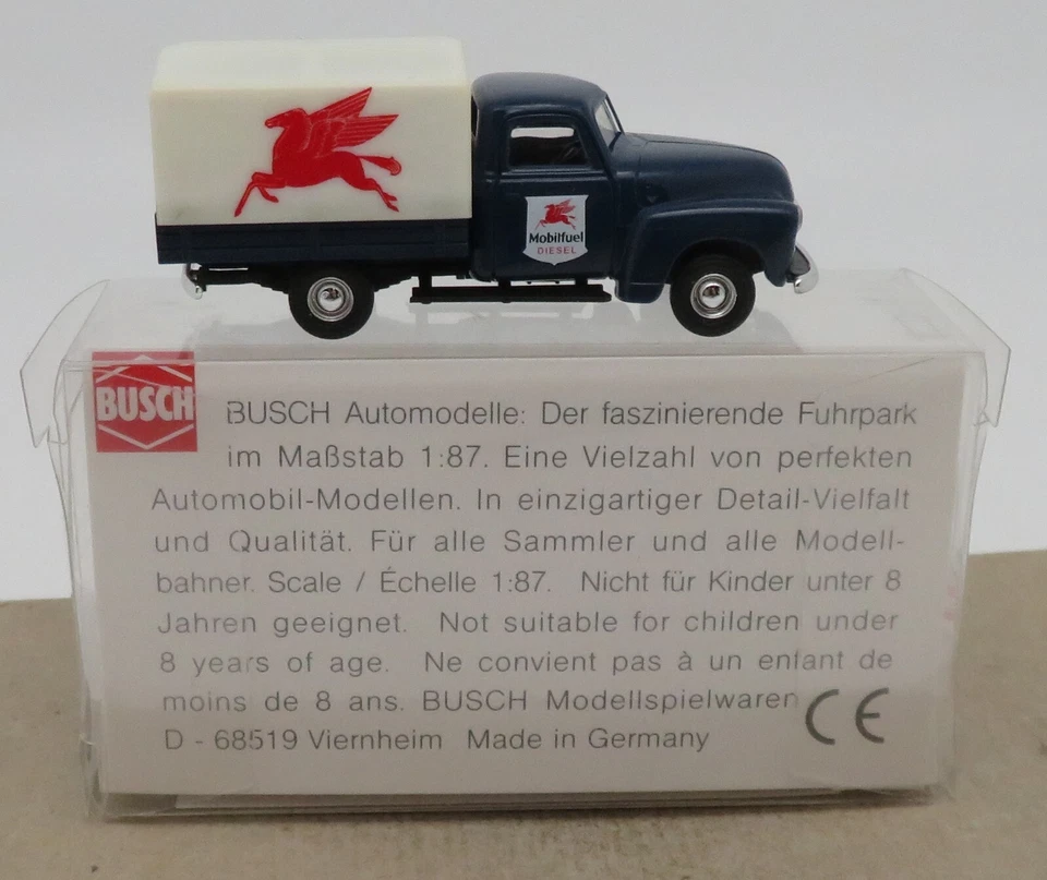 Rara Busch Ho 1/87 Pick-Up Coperto Chevrolet Flyng Horsee #48217 IN Box - Immagine 3 di 4