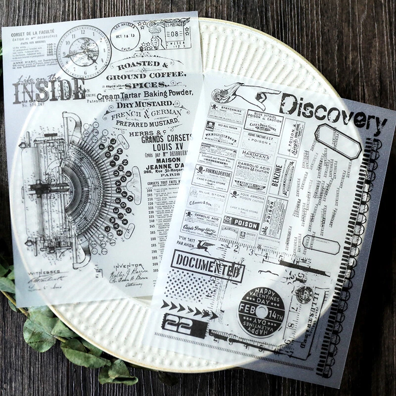 8Pcs Self Adhesive Vellum Paper Die Cuts for Scrapbooking Planner Paper Crafts - image 3 of 4