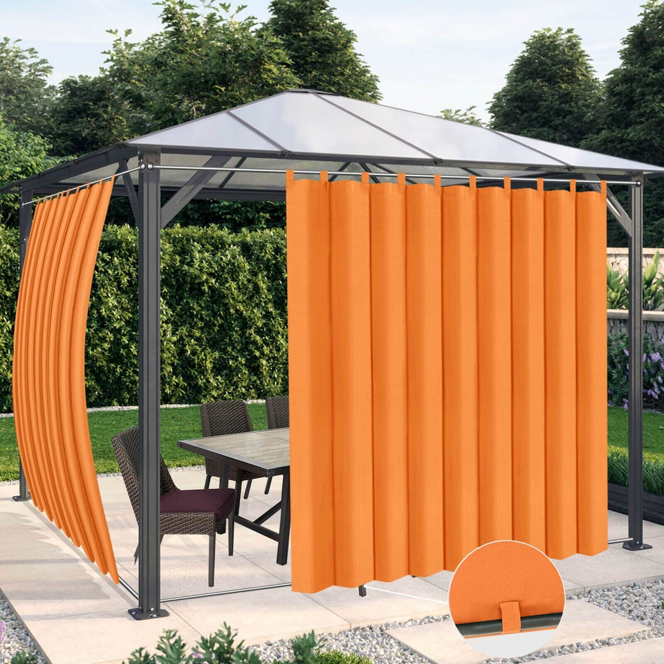Outdoorlines Waterproof Outdoor Curtains for Patio Windproof Tab Top