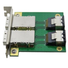 SFF-8087 to 2 Port External HD SAS SFF-8088 PCI Mini SAS Card Adapter Board 1Pcs