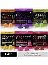 Bestpresso Coffee for Nespresso OriginalLine Machine 120 pods Certified Genuine