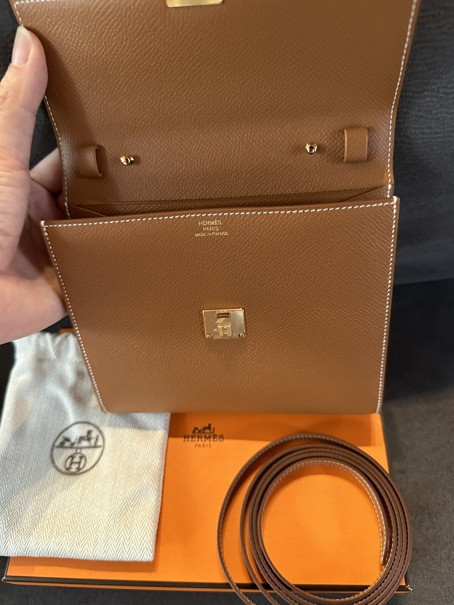 HERMES PHW Clic 16 Wallet Shoulder Bag Crossbody Chevre