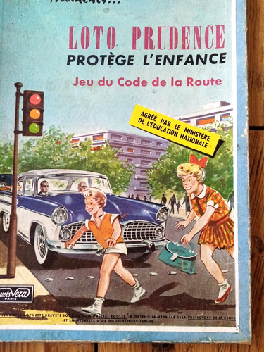 Jeu De Loto Prudence Vera Paris 1950 - Code De La Route Vintage - Complet, Bon état Intérieur
