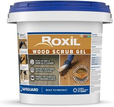 Roxil Wood Scrub Gel (5L) - Oxalic Wood Cleaner Reviver for Decking & Furniture