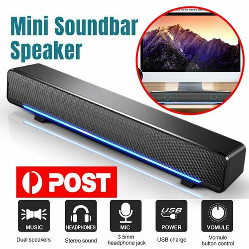 Wired PC Computer Speakers Sound Bar 