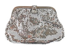 Shinning Silver Mesh Evening Soft Clutch Purse "New" USA Stock