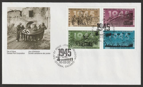 Canada #1544a, Second World War-1945, Type C, Official First Day Cover, FDC 1995