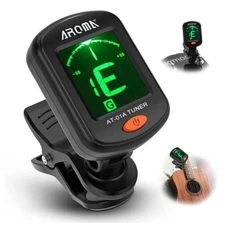 Afinador Clip LCD para Guitarra acústica cromática, Bajo, Ukelele, Violín, Banjo