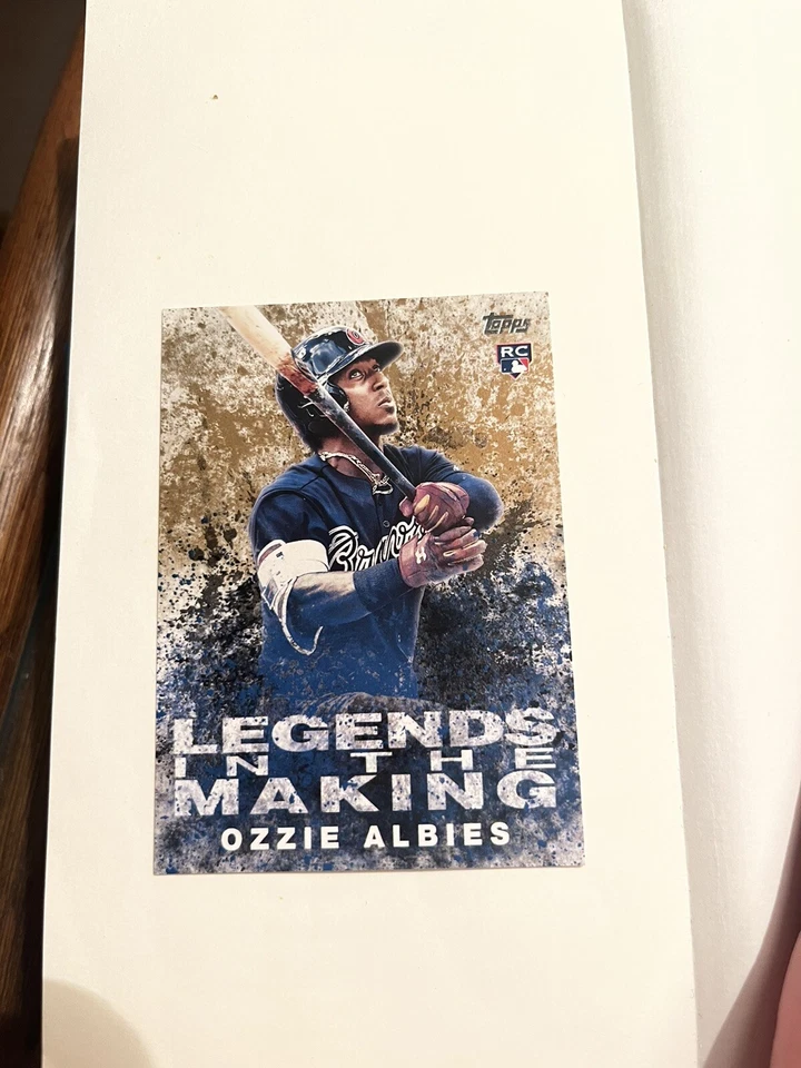 2018 Topps Legends in the Making Gold 10/50 Ozzie Albies Rookie Card RC - Image 3 of 4