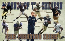 Notre Dame Lithograph print of Legends of Norte Dame football 2