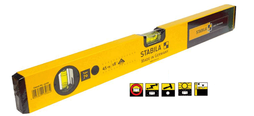 STABILA Aluminium Wasserwaage 70 Serie 12" 16" 18" 24" Handwerkzeug  - Bild 1 von 7