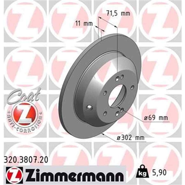 2X Zimmermann Bremsscheibe 320.3807.20-image